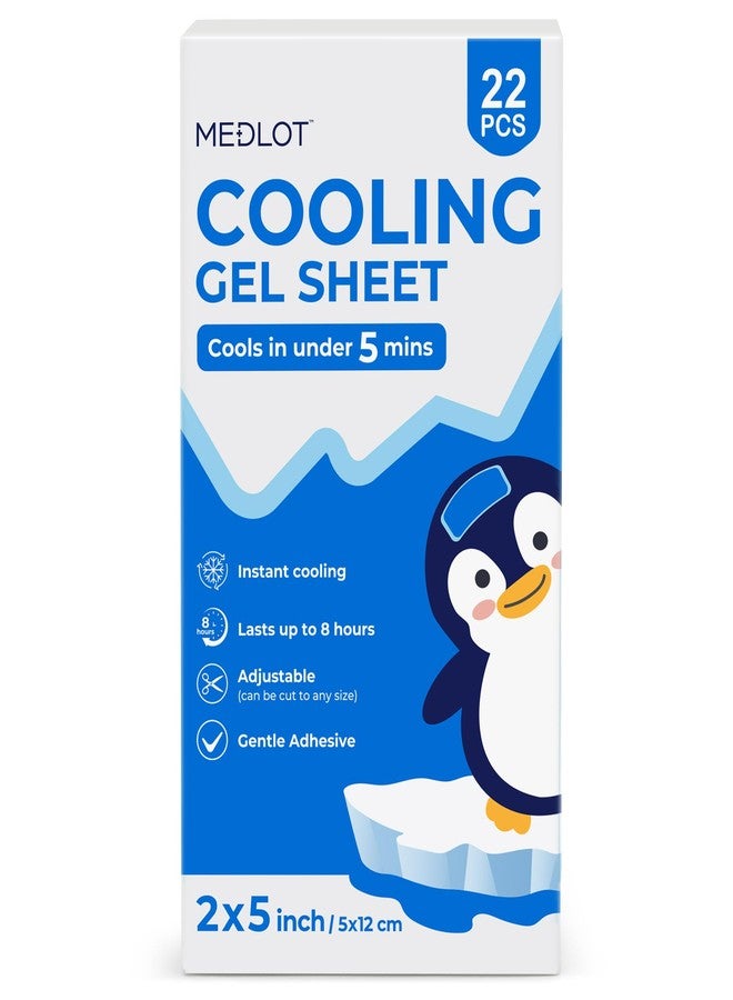 LotFancy Fever Patch for Kids, 22 Sheets, Fever Reducer, Baby Cooling Pads, Gel Cool Patch for Fever, Headache Relief, 4.7 x2 Inch - Image 1